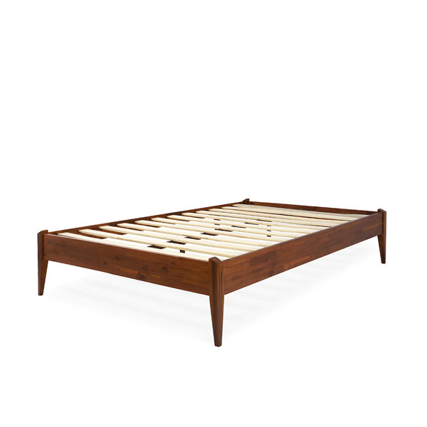 Ebern Designs Dinkee Solid Wood Platform Bed without Headboard, Mid